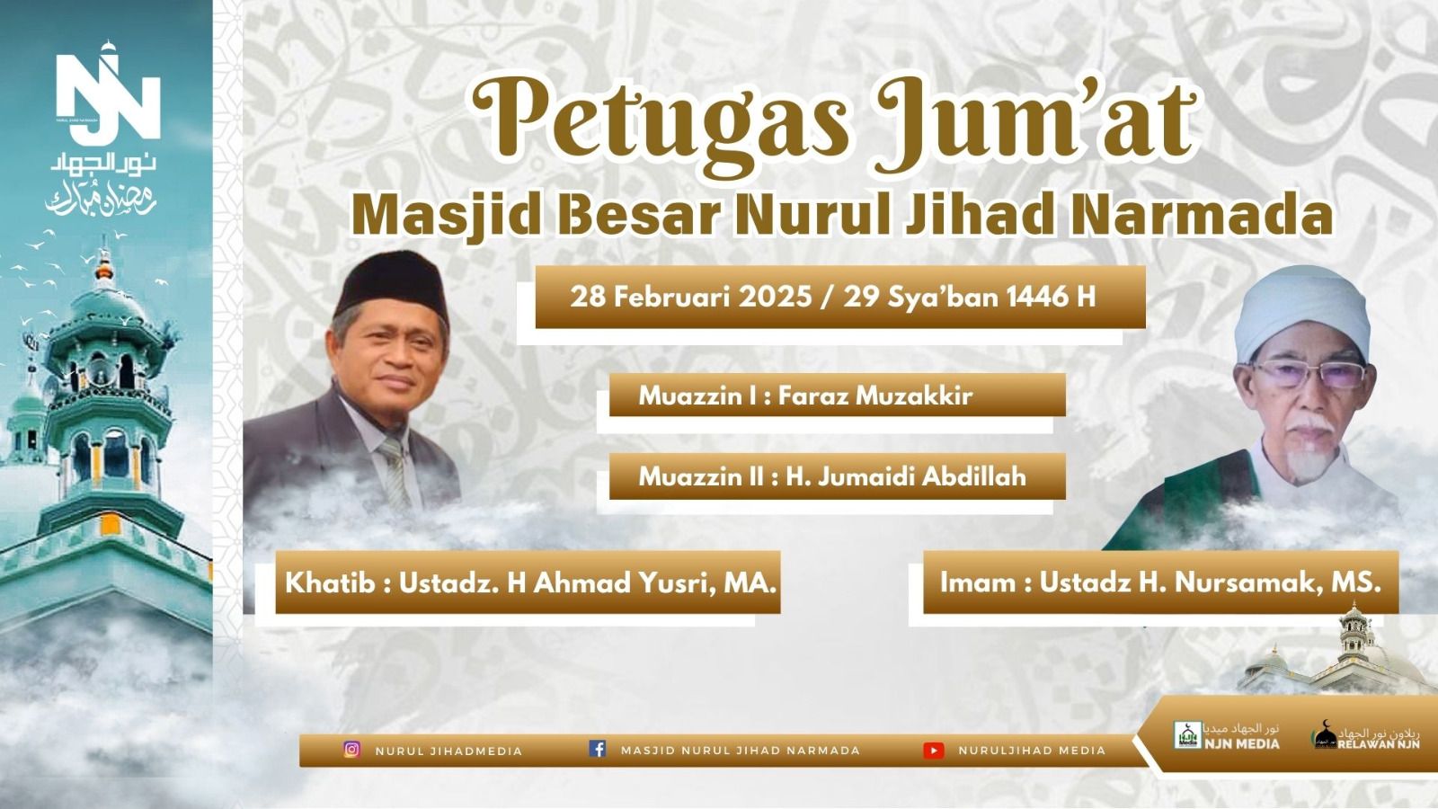 Petugas Jum'at 28 Februari 2025 Masjid Nurul Jihad