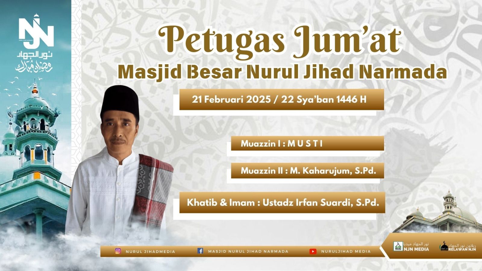 Petugas Jum'at 21 Februari 2025 Masjid Nurul Jihad